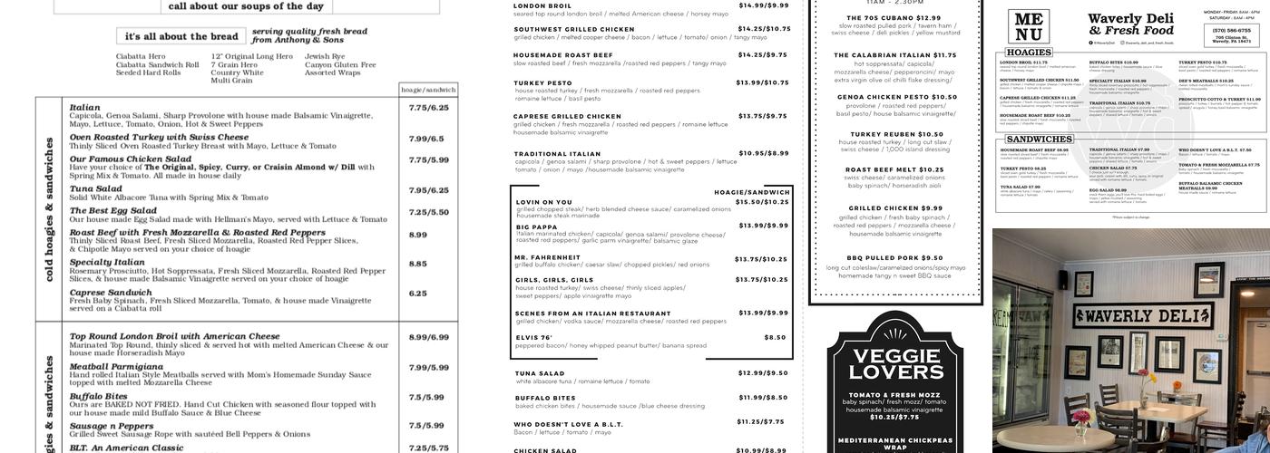 Waverly Deli Menu