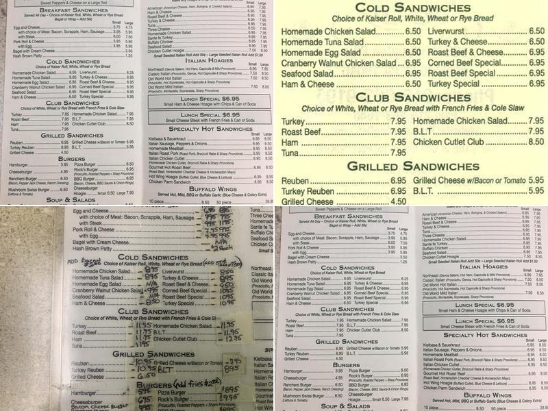Rock's Italian Deli Menu