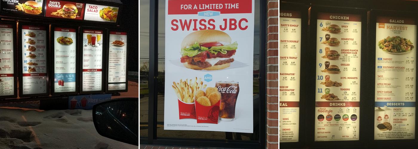Wendy's Menu