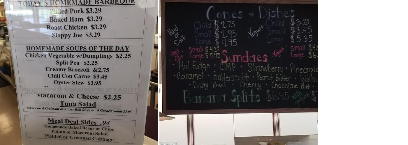 Crystal Spring Farm Menu