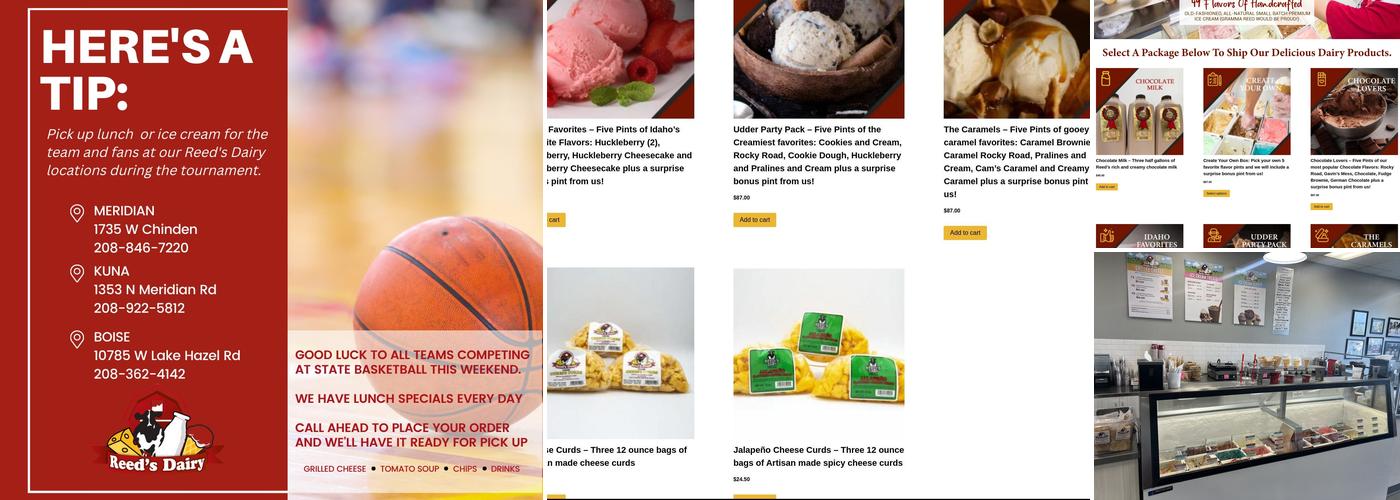 Reed's Dairy Meridian Menu