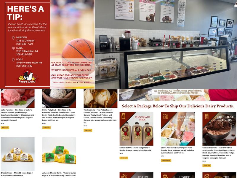 Reed's Dairy Meridian Menu