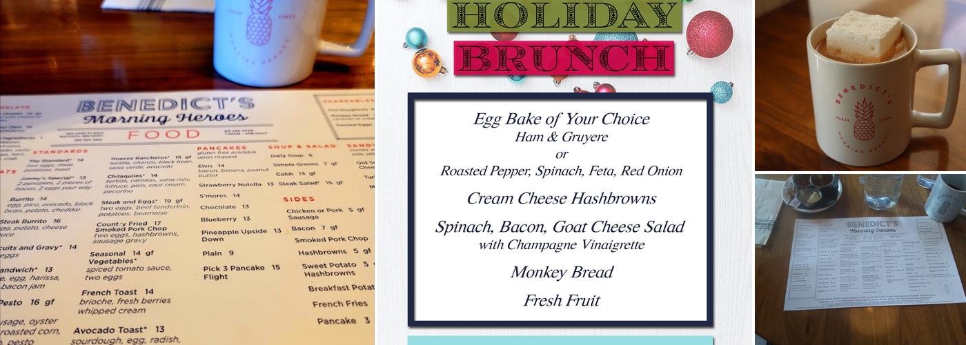 Benedict's Menu