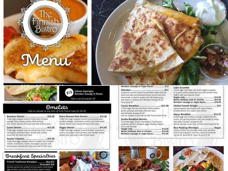 Finnish Bistro Coffee & Cafe Menu