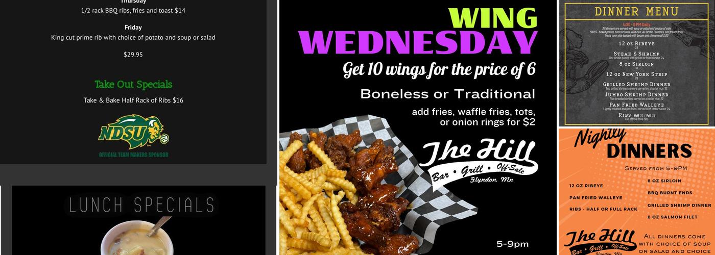 The Hill Bar & Grill Menu