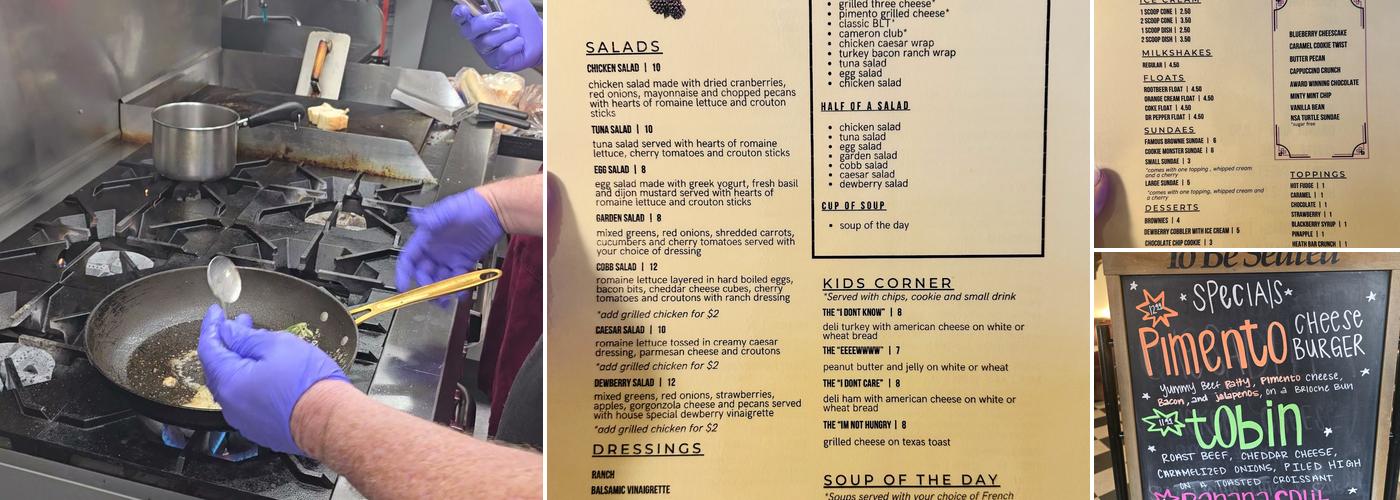 Dewberry Cafe Menu
