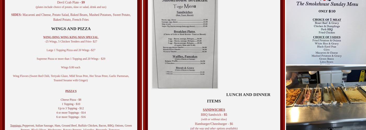 Smokehouse Grill Menu