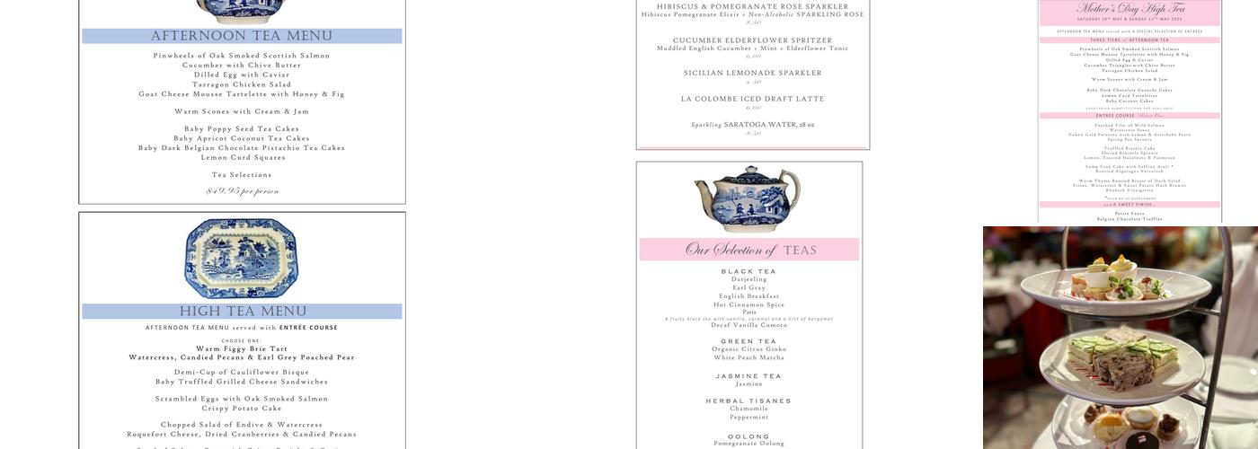 Kings' Carriage House Menu