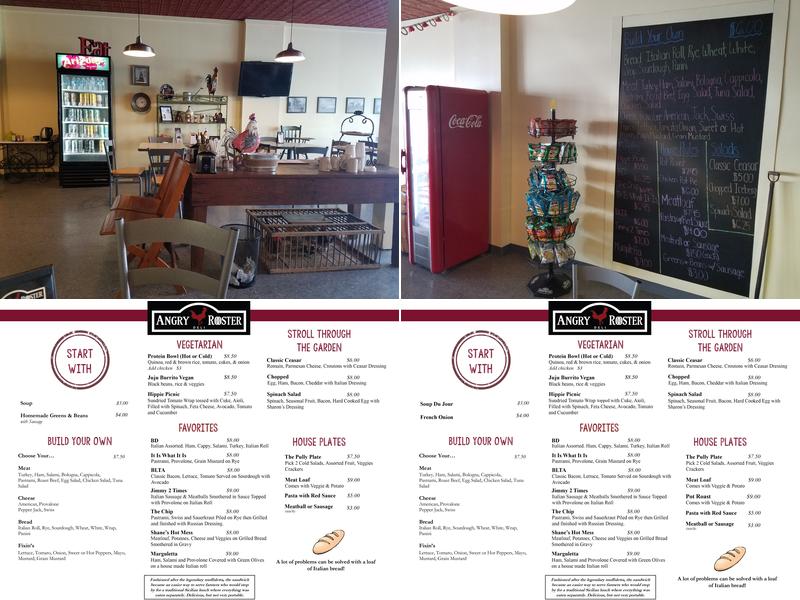 Angry Rooster Deli Menu