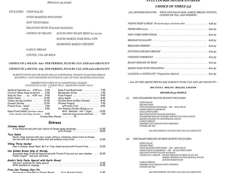 Rose Garden Bowl & Volley Ball Menu