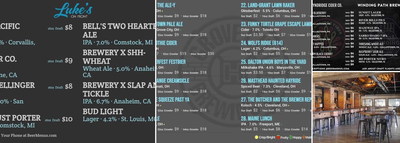 42 North Brewing Company Menu