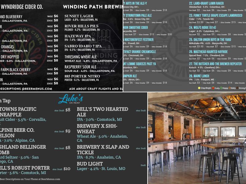 42 North Brewing Company Menu