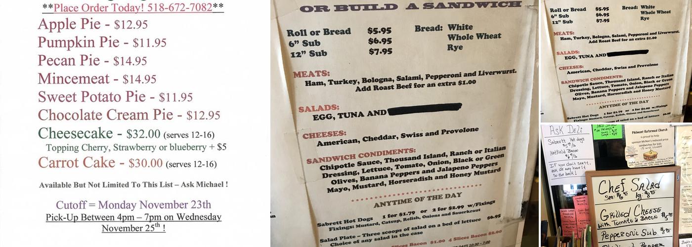 McNan's Variety Foods Menu