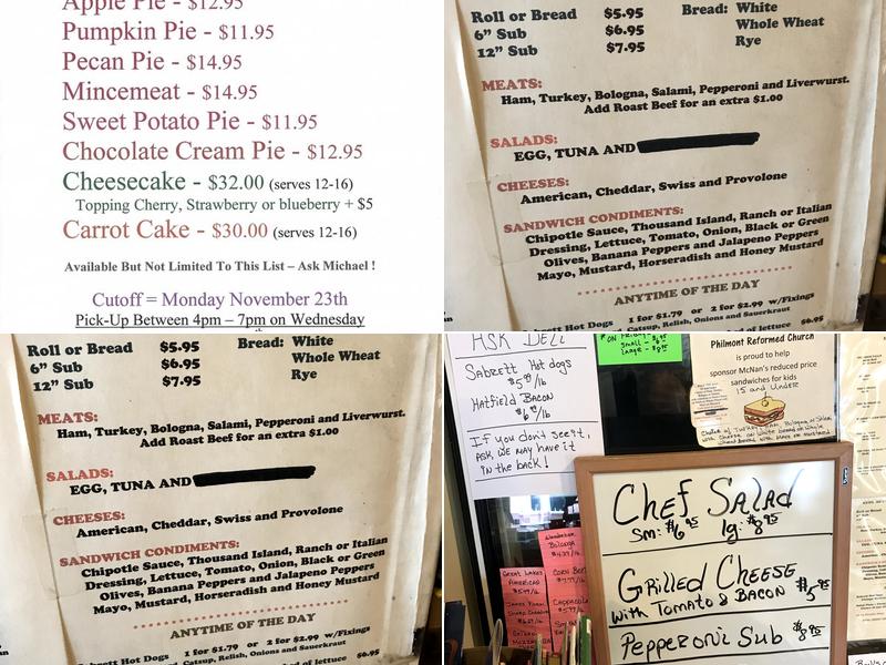 McNan's Variety Foods Menu