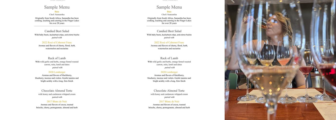 Anthony Road Wine Company Menu