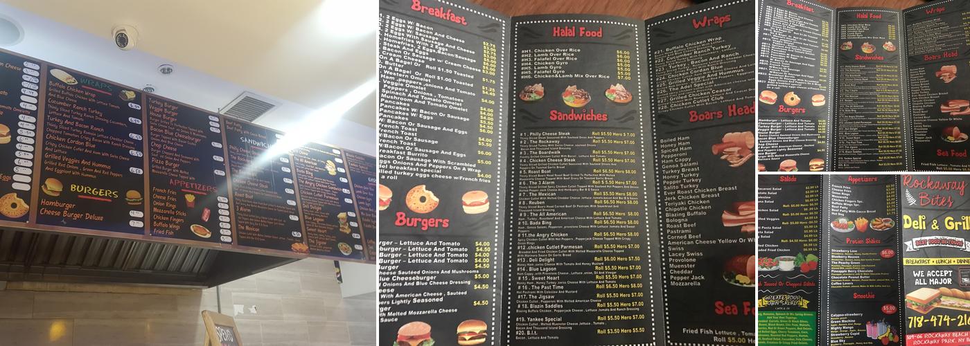Rockaway Bites Menu