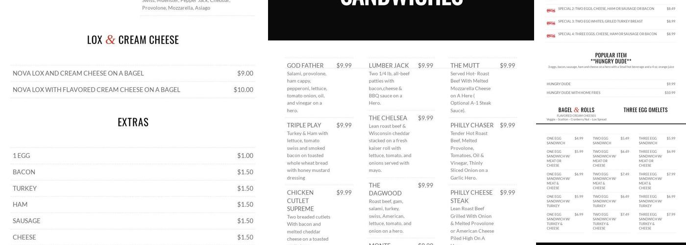 Bagels Your Way Menu