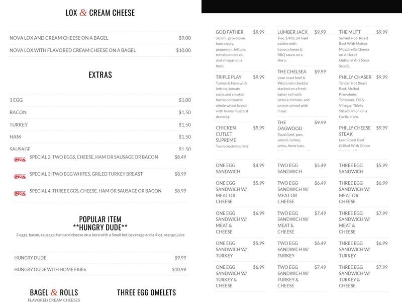 Bagels Your Way Menu