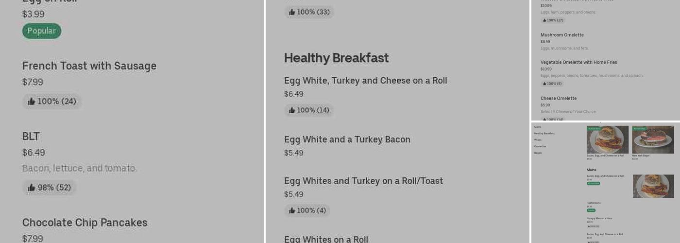 Beach Bagel Menu