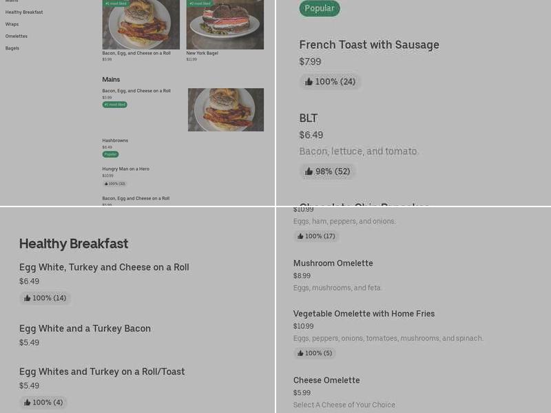 Beach Bagel Menu