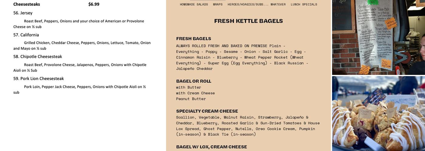 Planet Bagel Menu
