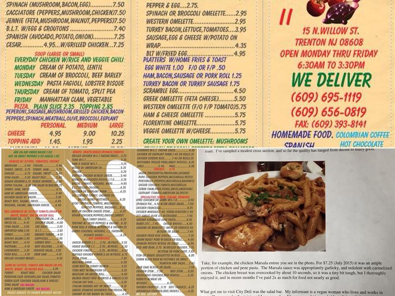 City Deli Menu