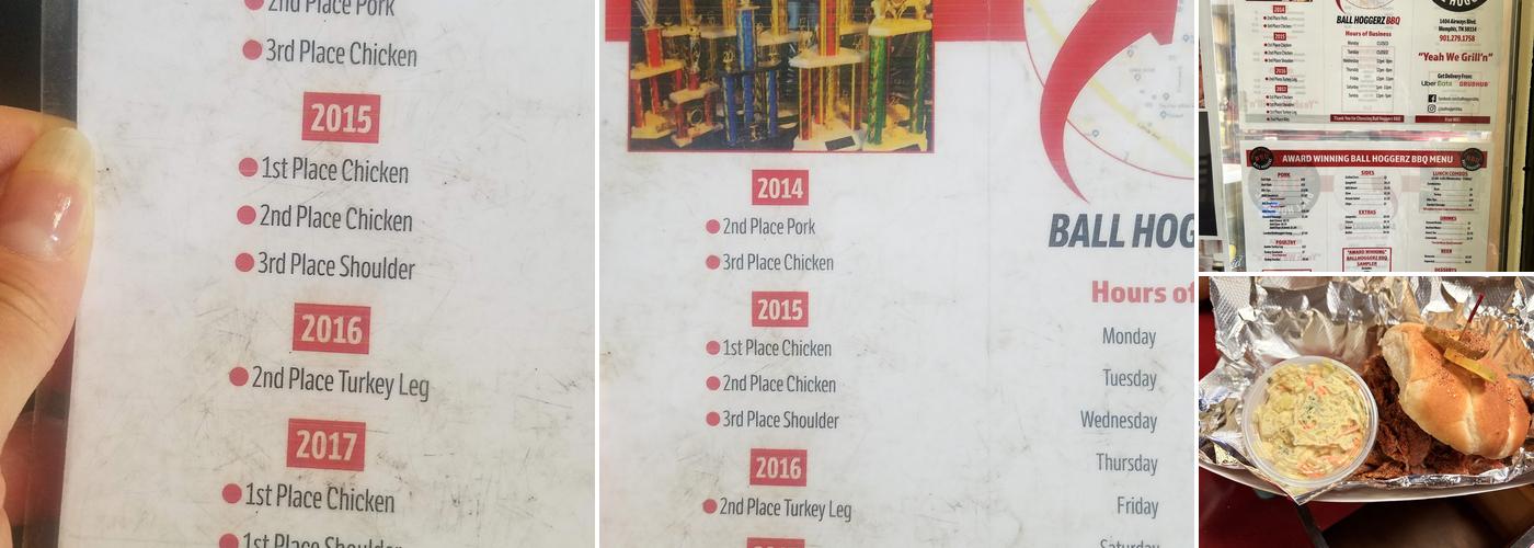 BallHoggerz BBQ Menu