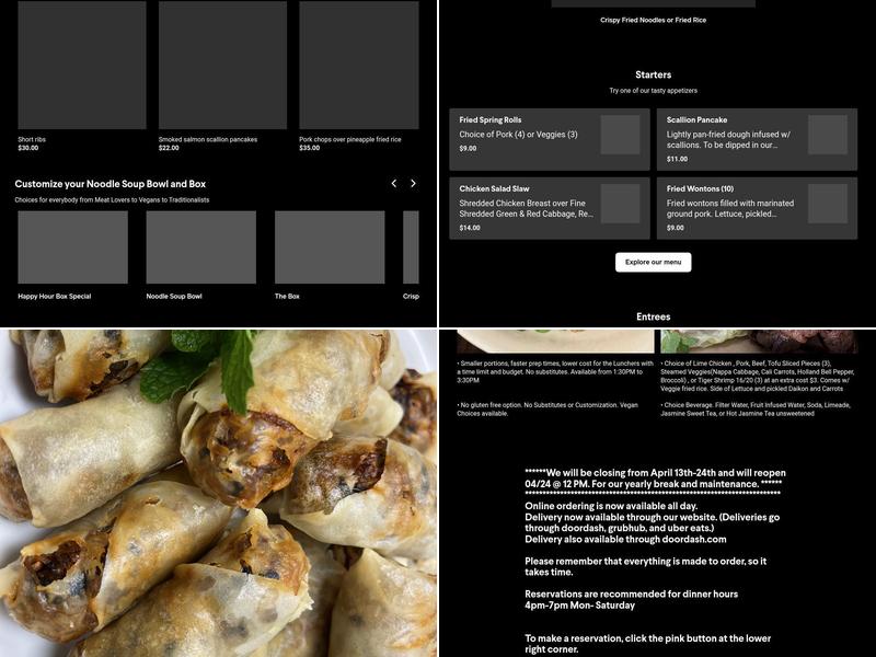 LiL Saigon Menu
