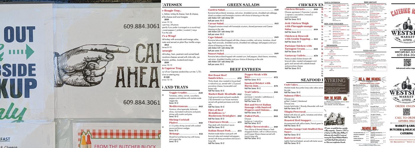 Westside Market Menu
