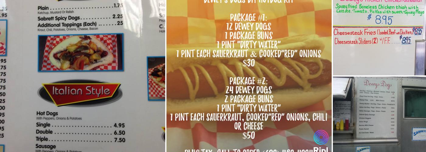 Dewey's Dogs Menu