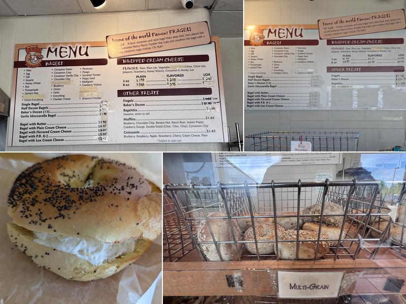 Bagel Factory Menu