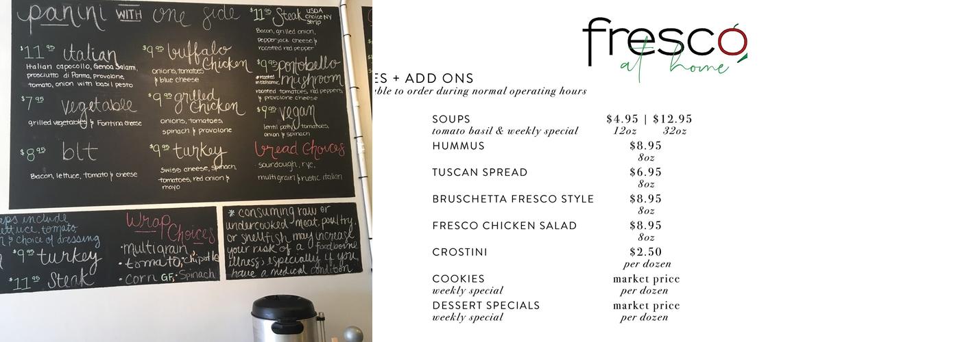 Fresco Menu