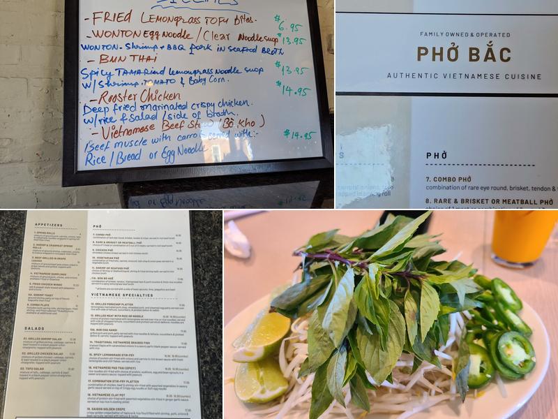 Pho Bac Menu
