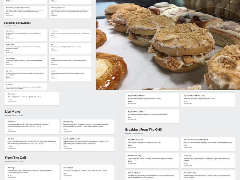Bagel Bistro Menu