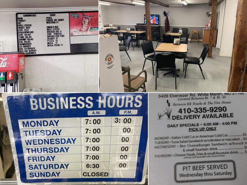 Kingsville Station White Marsh Menu