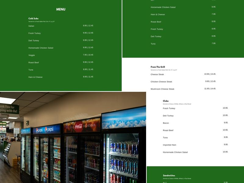 Samson's Country Maid Menu