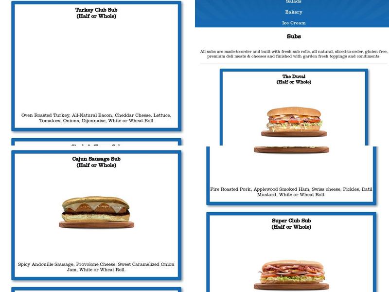 Daily's and Daily's Dash Menu