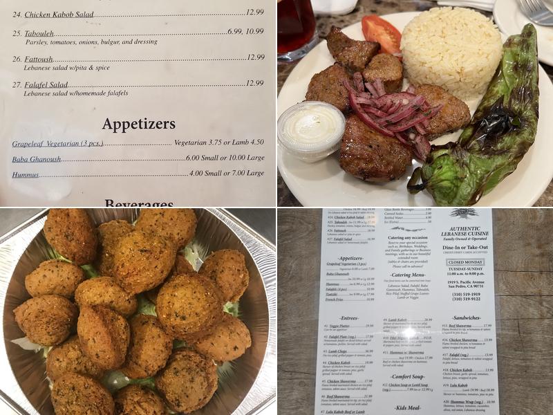 Nazelie's Lebanese Cuisine Menu