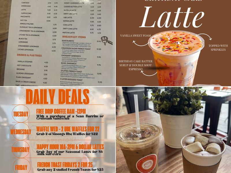 Cafe Aficionado Coffee Bar Menu