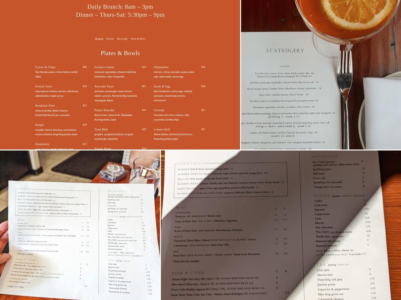 Stationæry Menu
