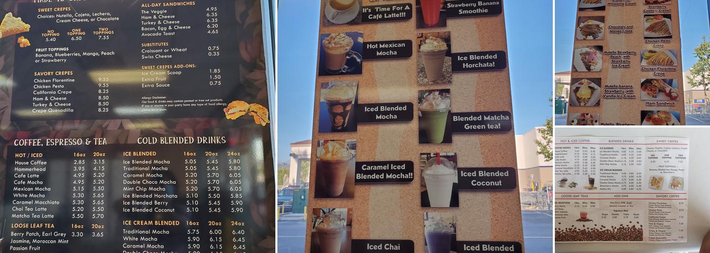 Flower Beans Creperie Sandwiches Coffee Menu