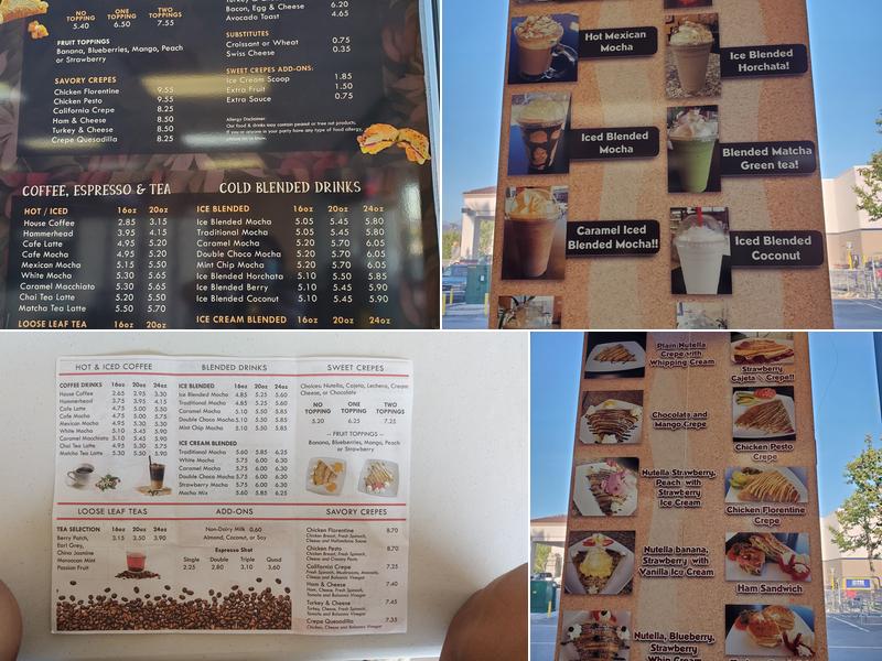 Flower Beans Creperie Sandwiches Coffee Menu