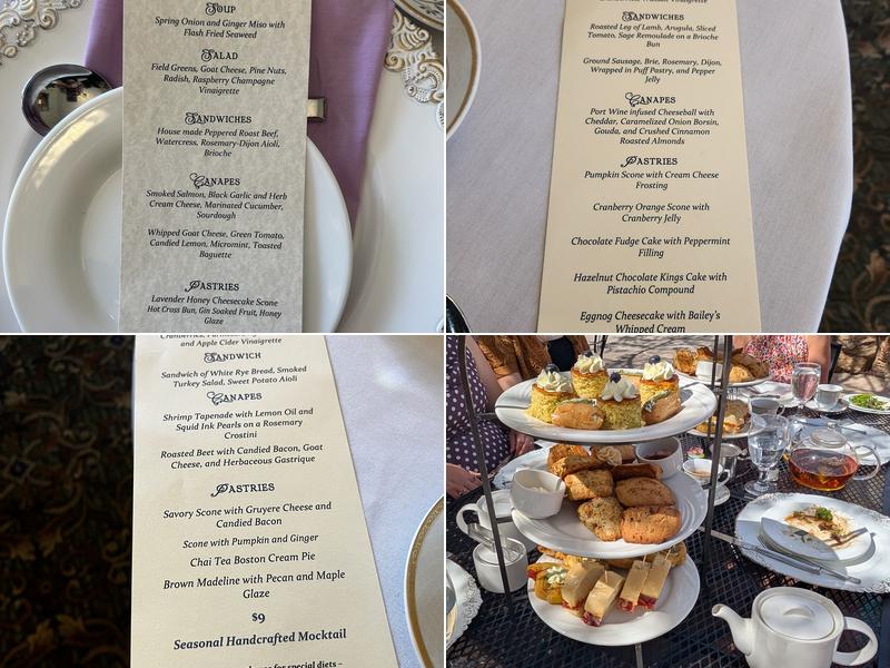 Glen Eyrie Castle Menu