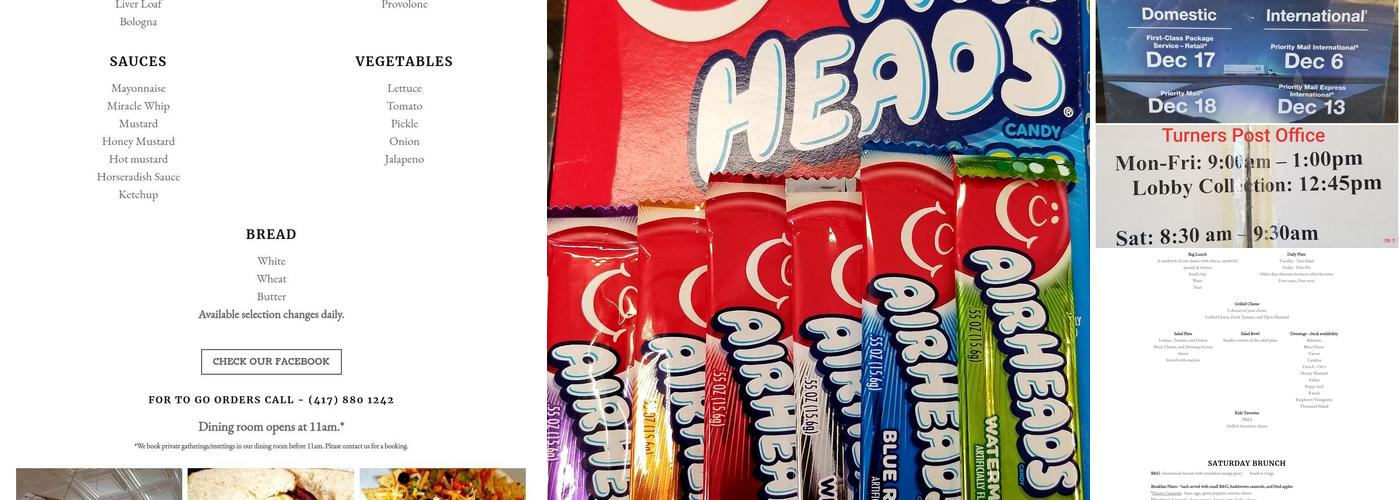 Turners Station Mercantile and Deli Menu