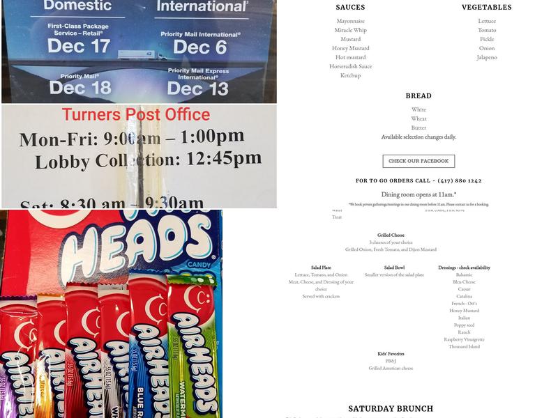 Turners Station Mercantile and Deli Menu