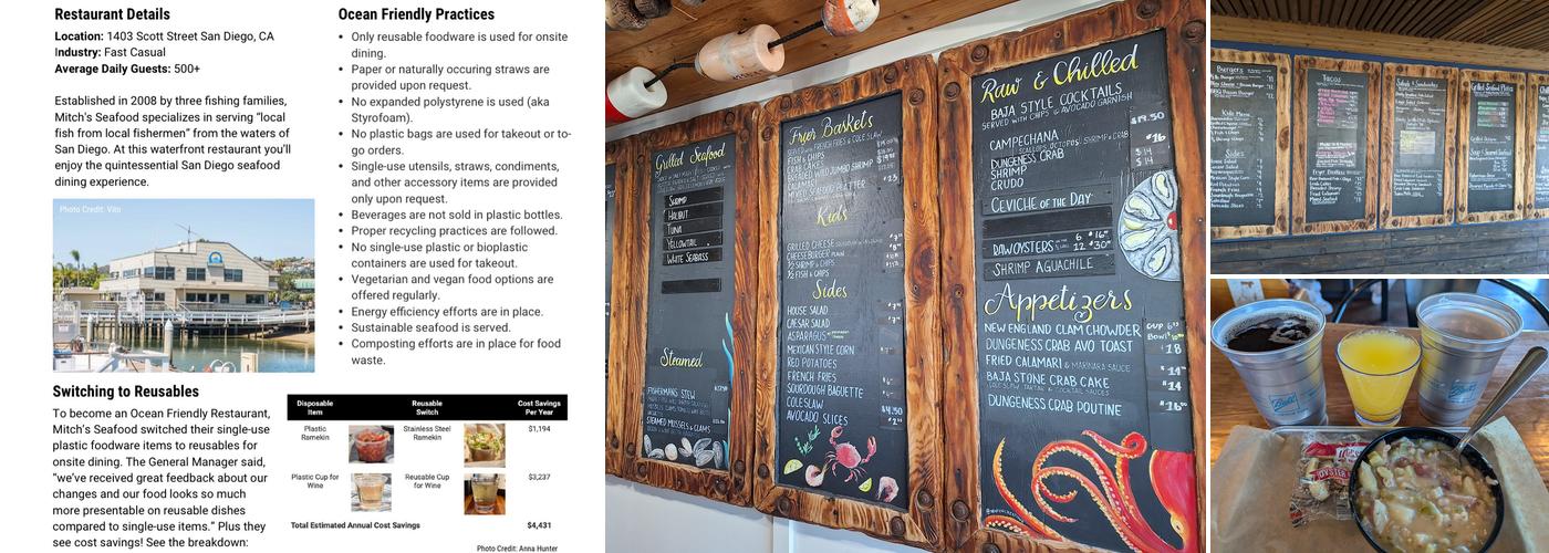 Mitch's Seafood Menu