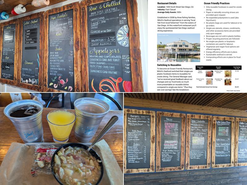 Mitch's Seafood Menu