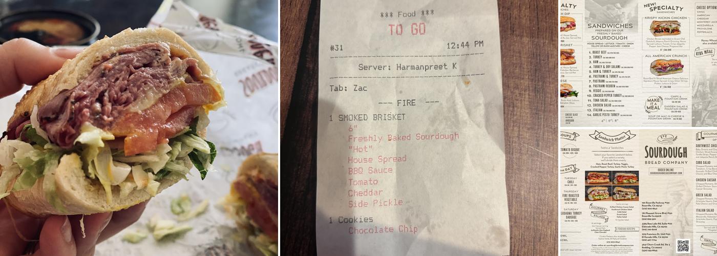 Sourdough Bread Company Menu