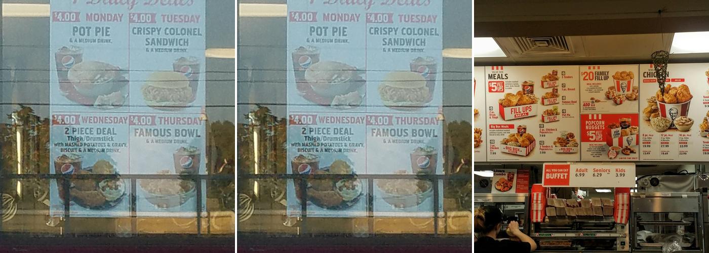 KFC Menu