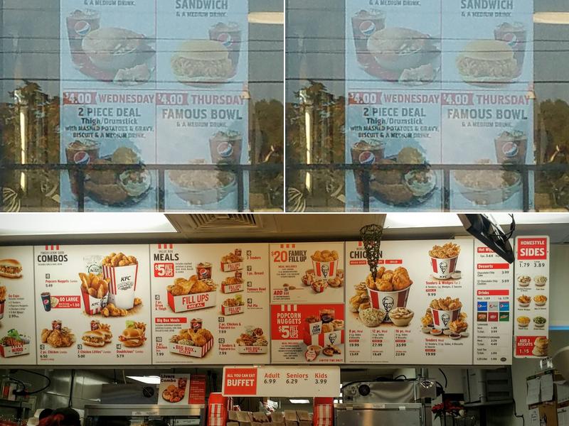 KFC Menu